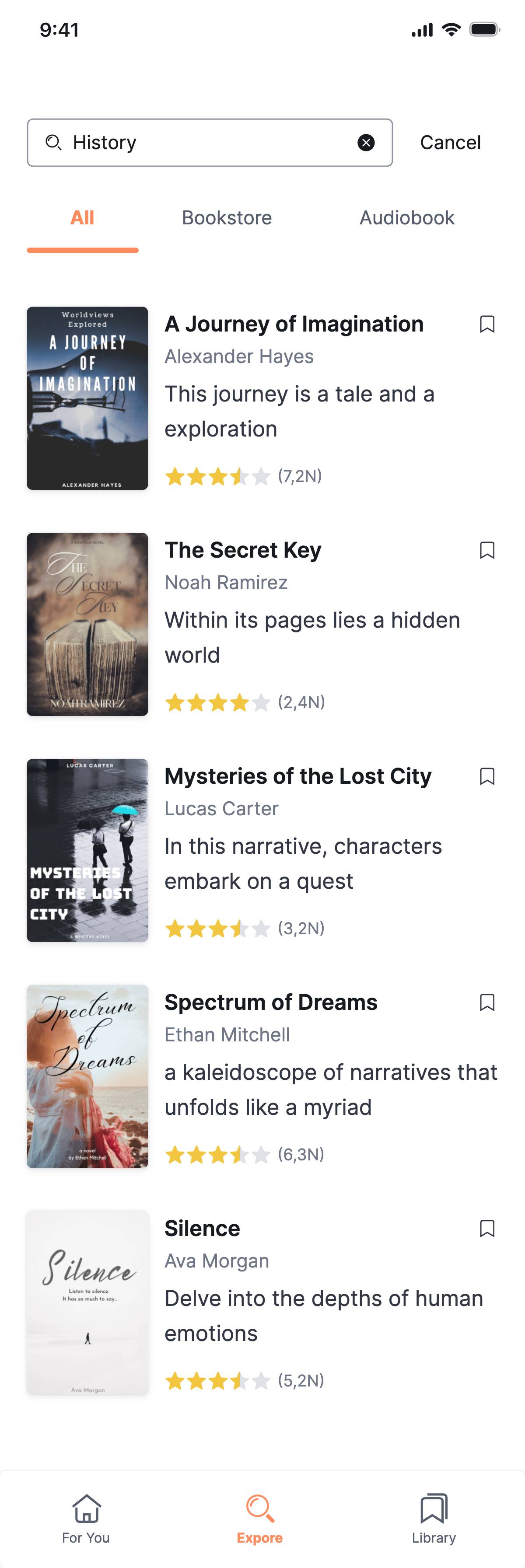Book listing - Search results