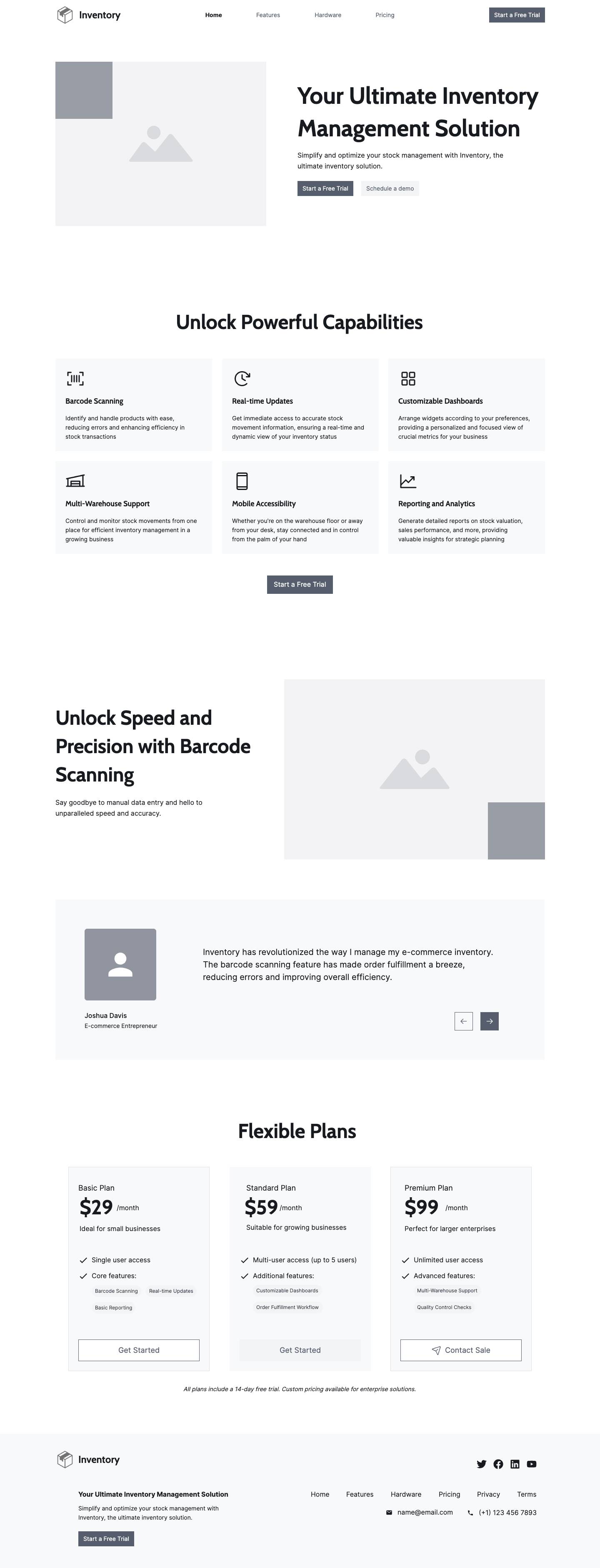 Landing page 