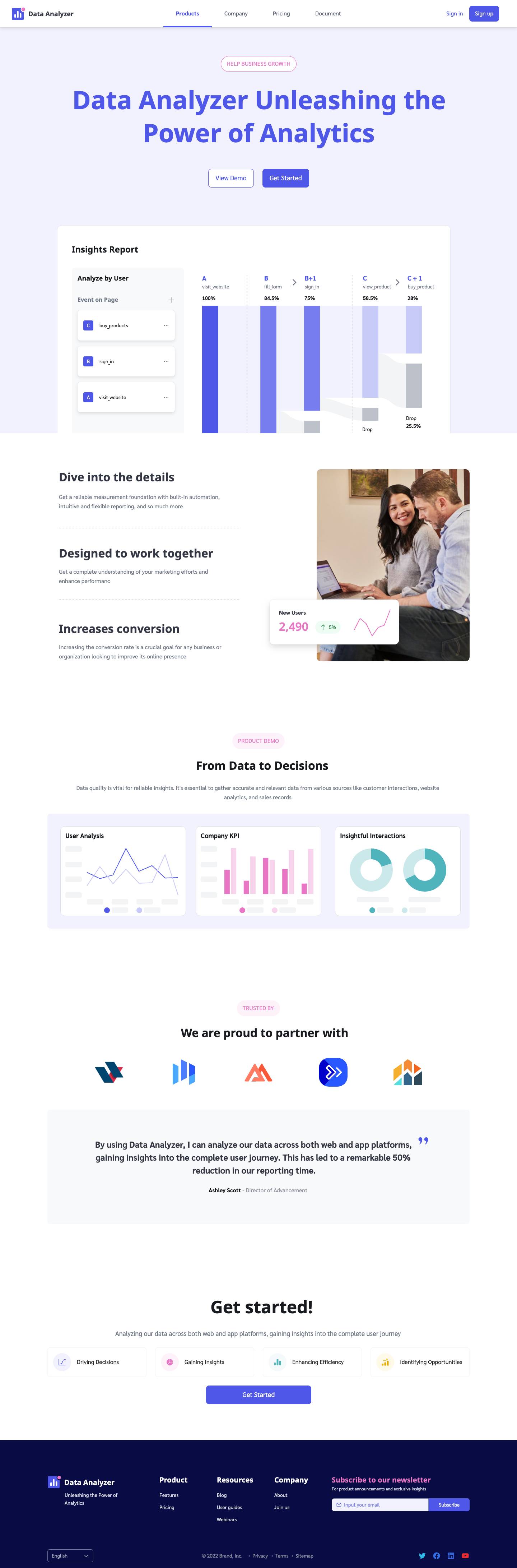 Landing page