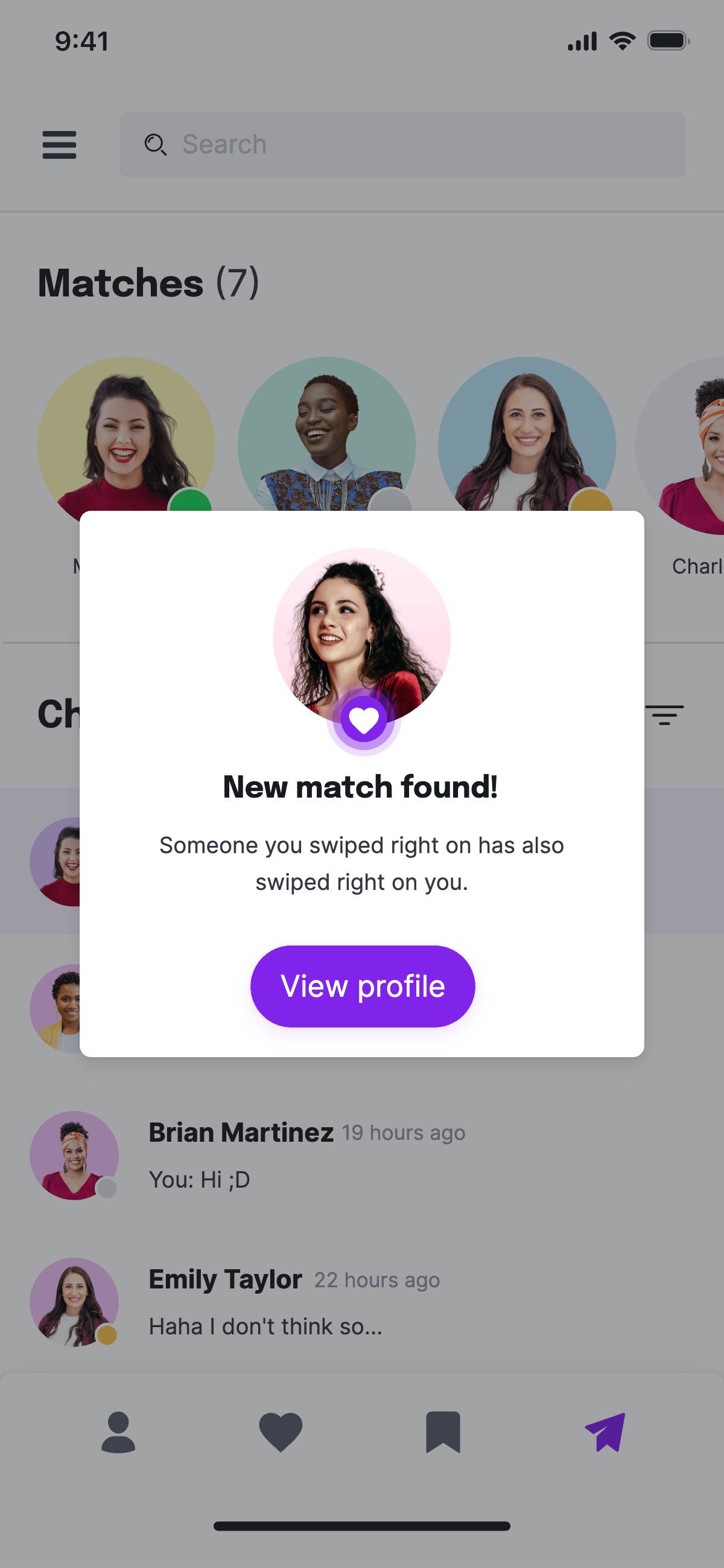 New matched profile notification 2