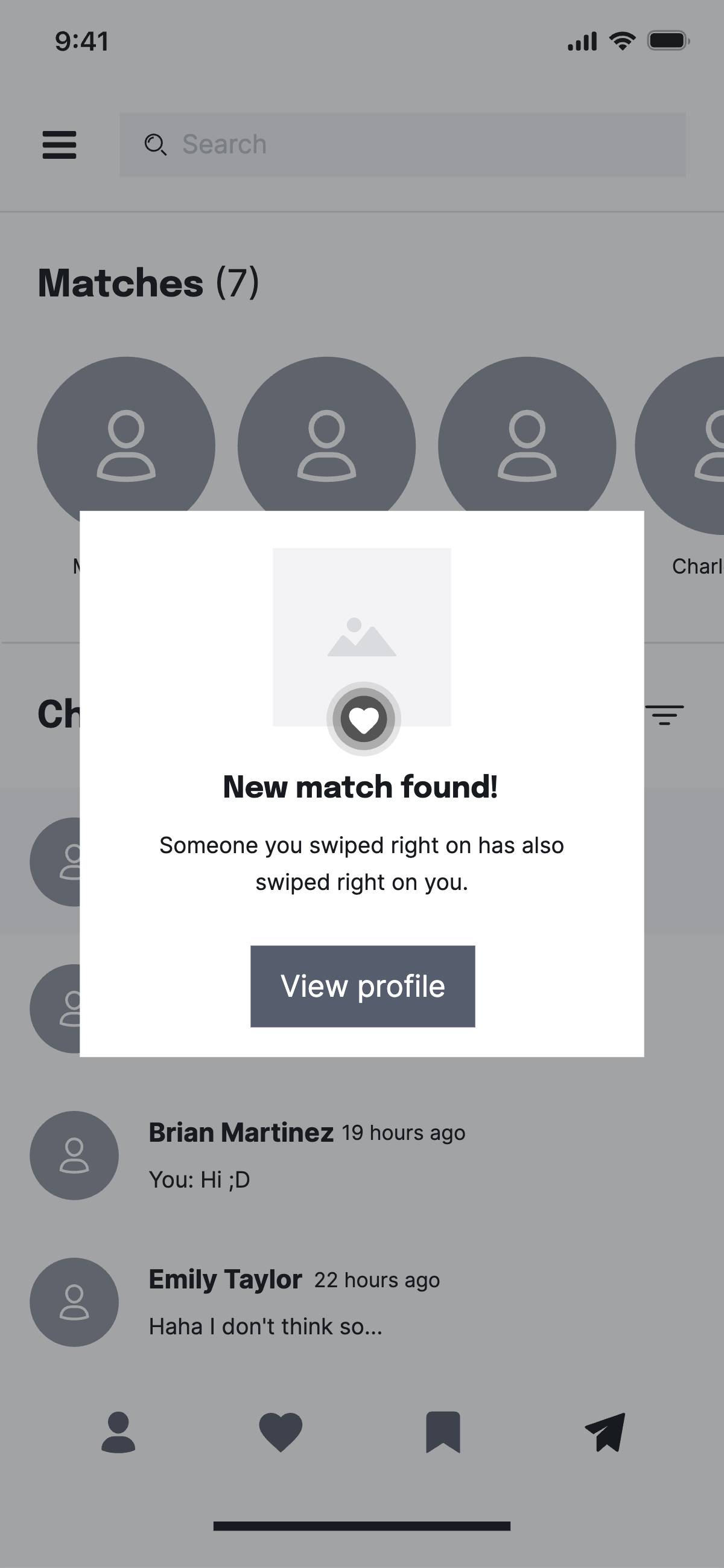 New matched profile notification 2