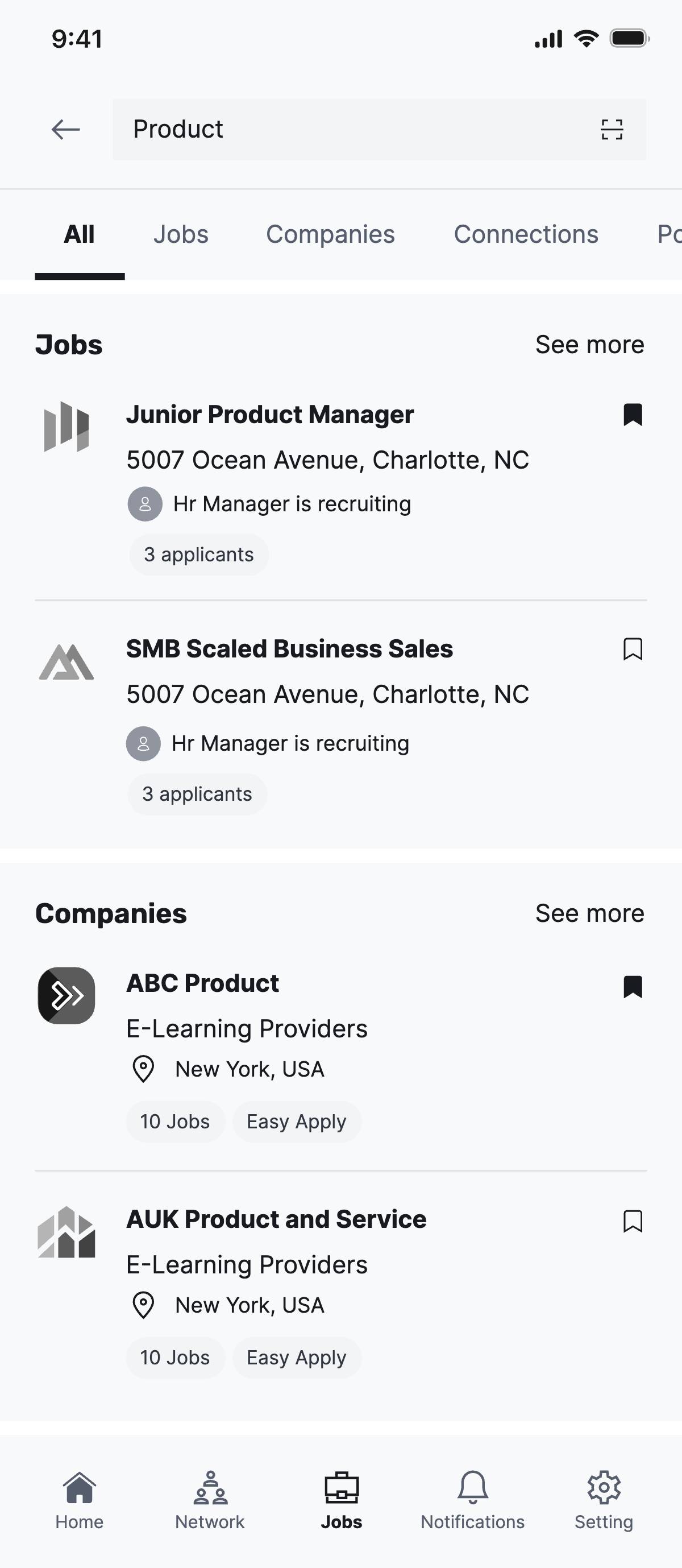 Job listing - Search results
