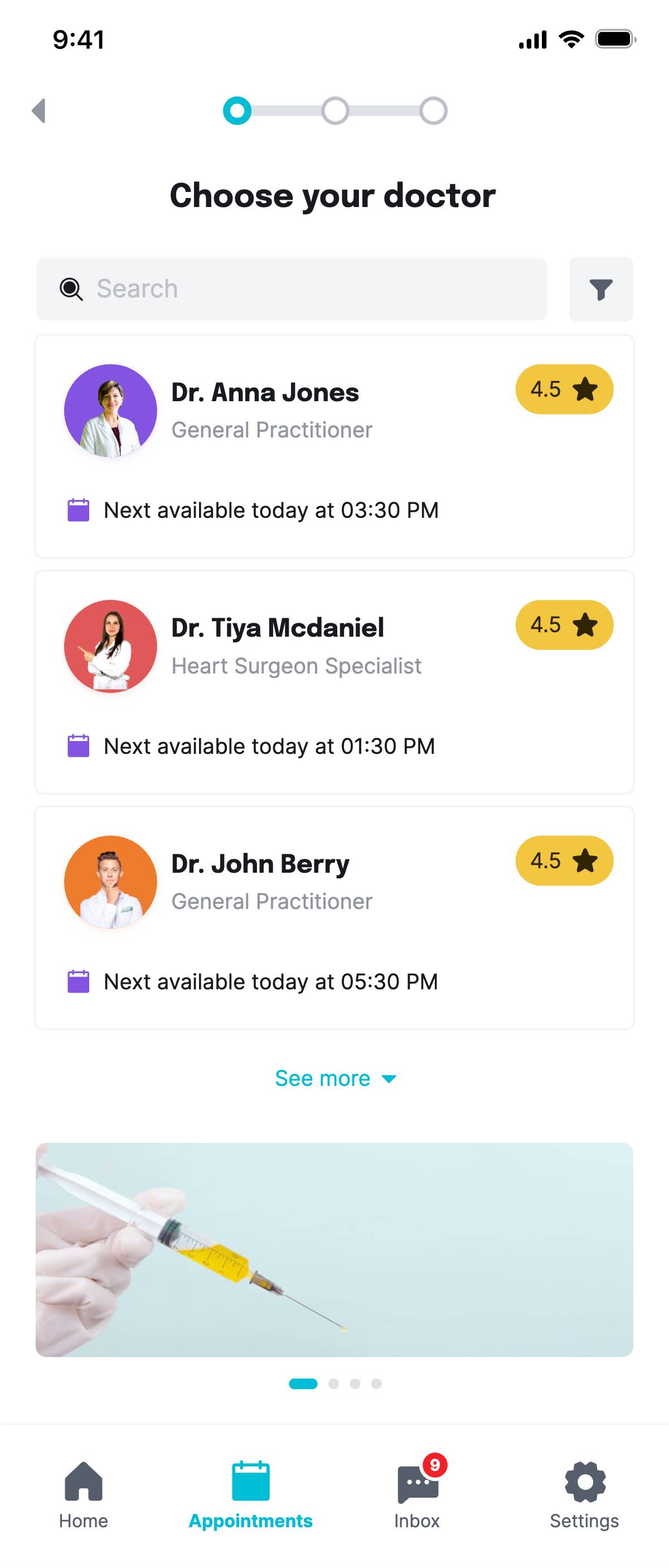 Service booking - Choose doctor