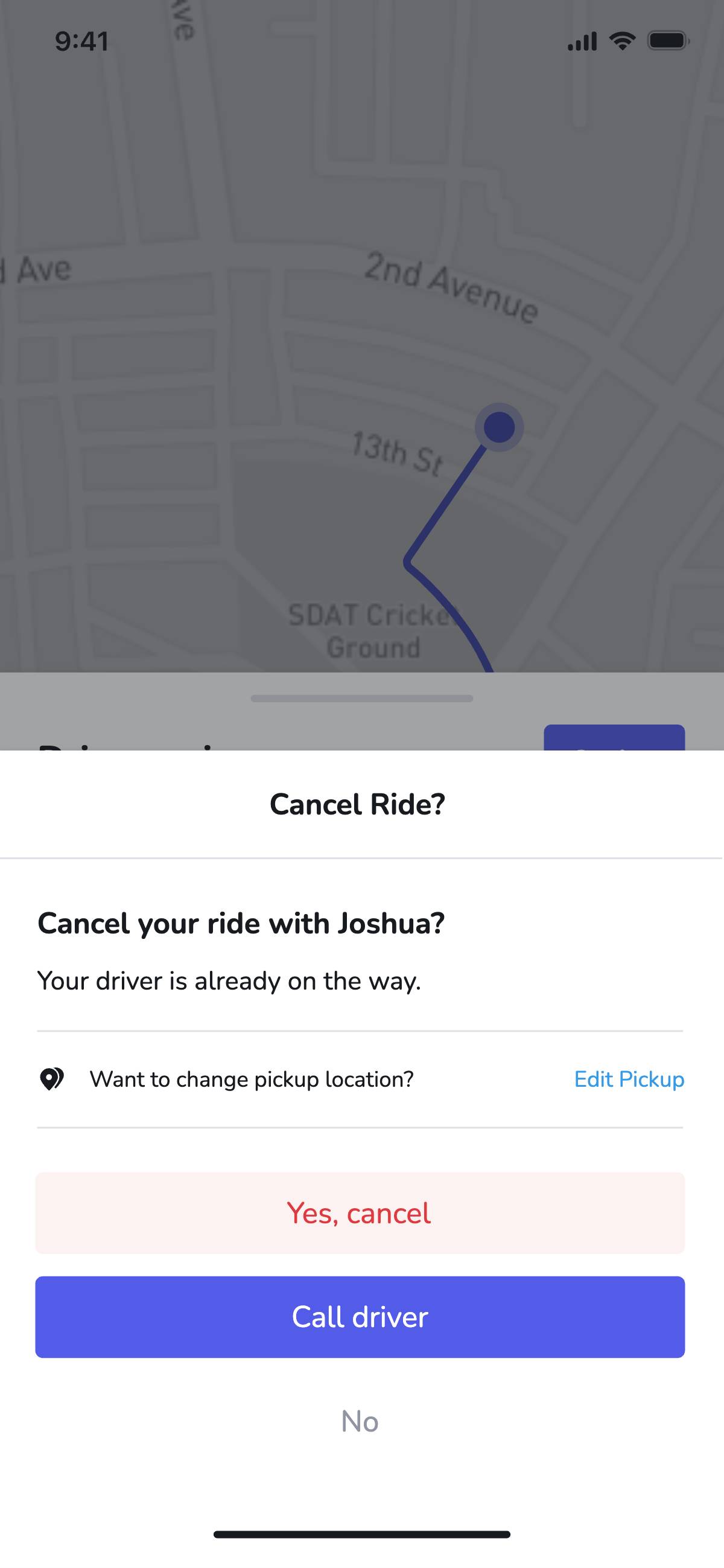 Ride booking - Cancel a ride