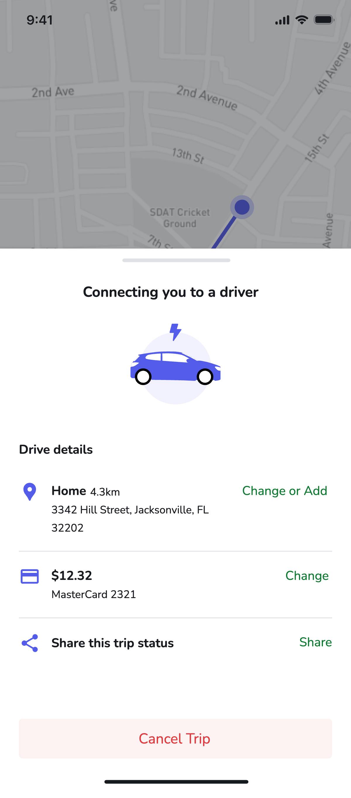 Ride booking - Find a driver