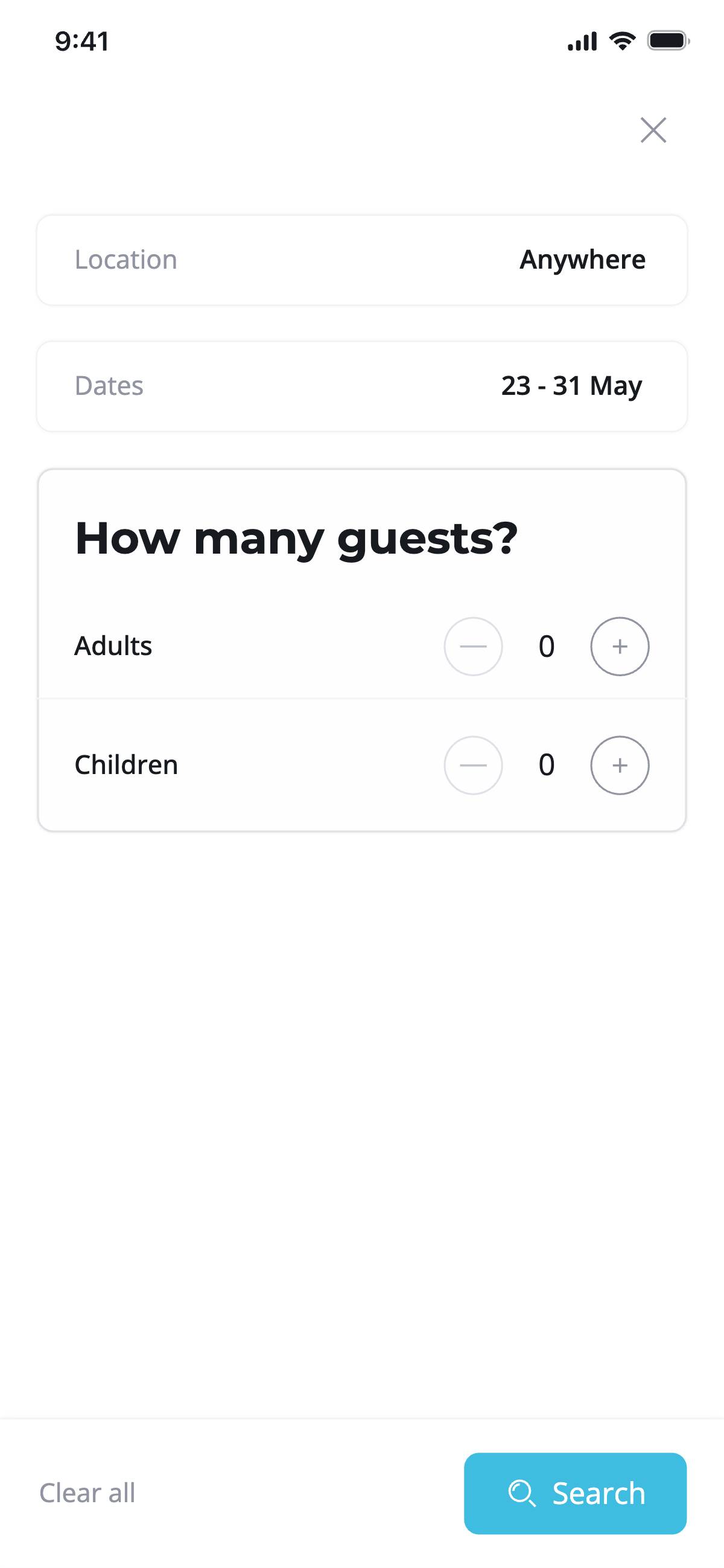 Search - Add guests