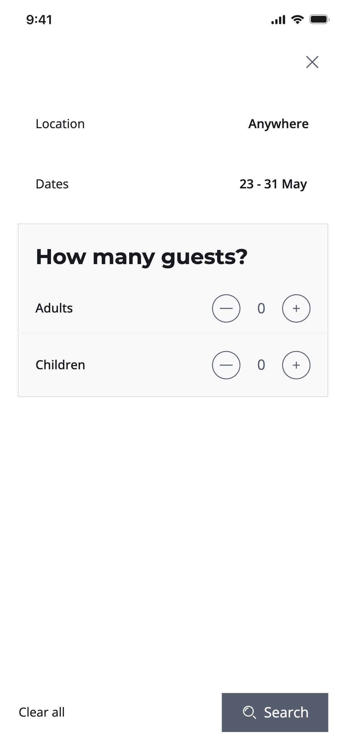 Search - Add guests