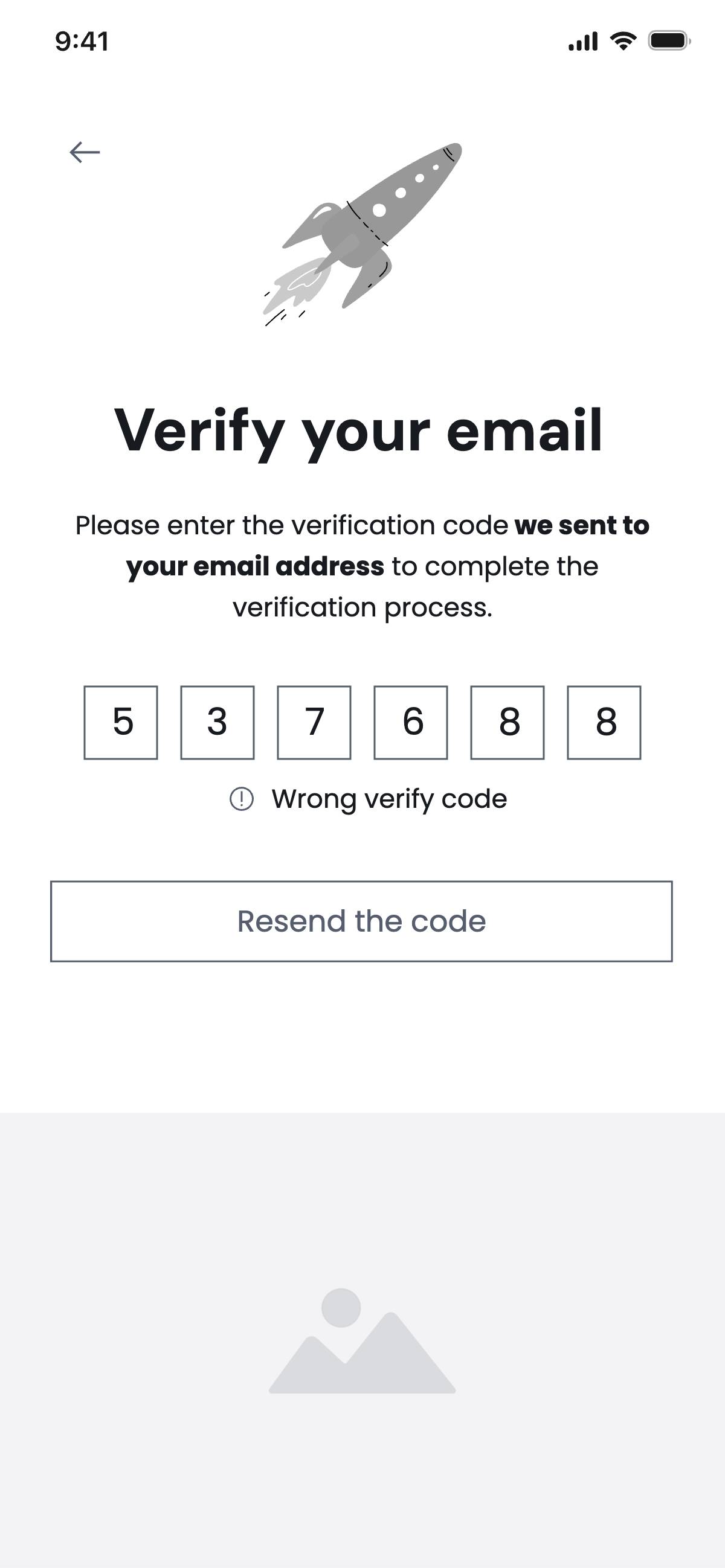 Sign up with email - Invalid code