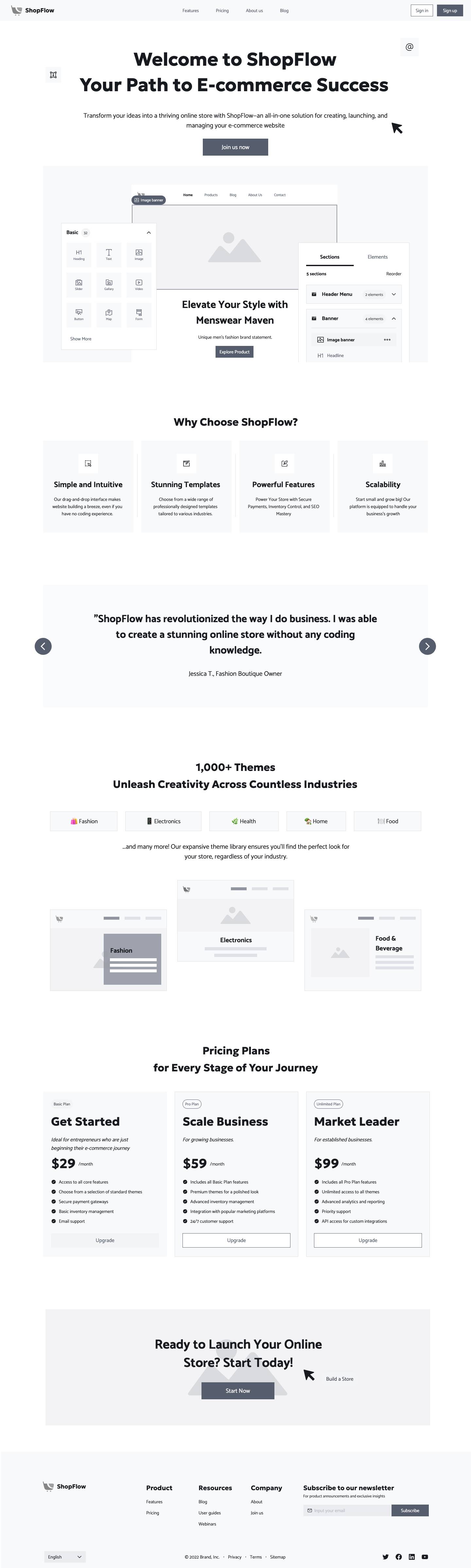 Landing page