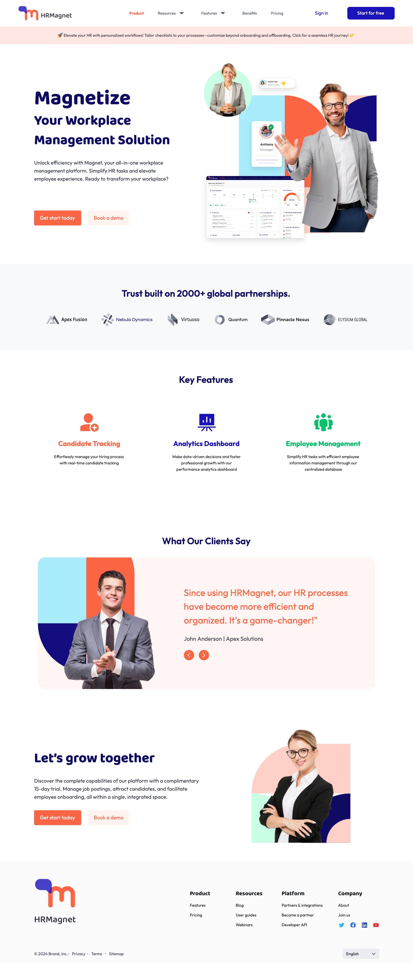 Landing page