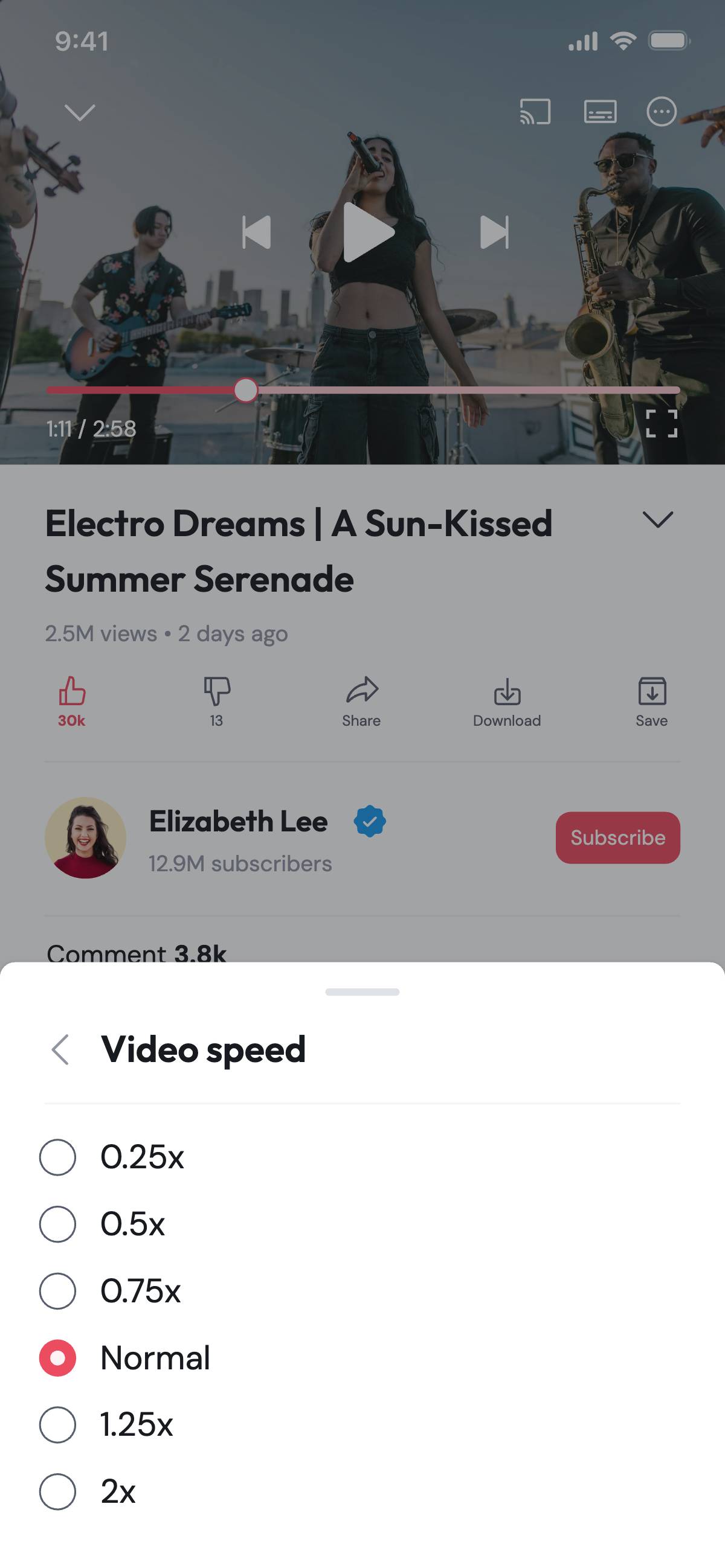 Video settings - Speed
