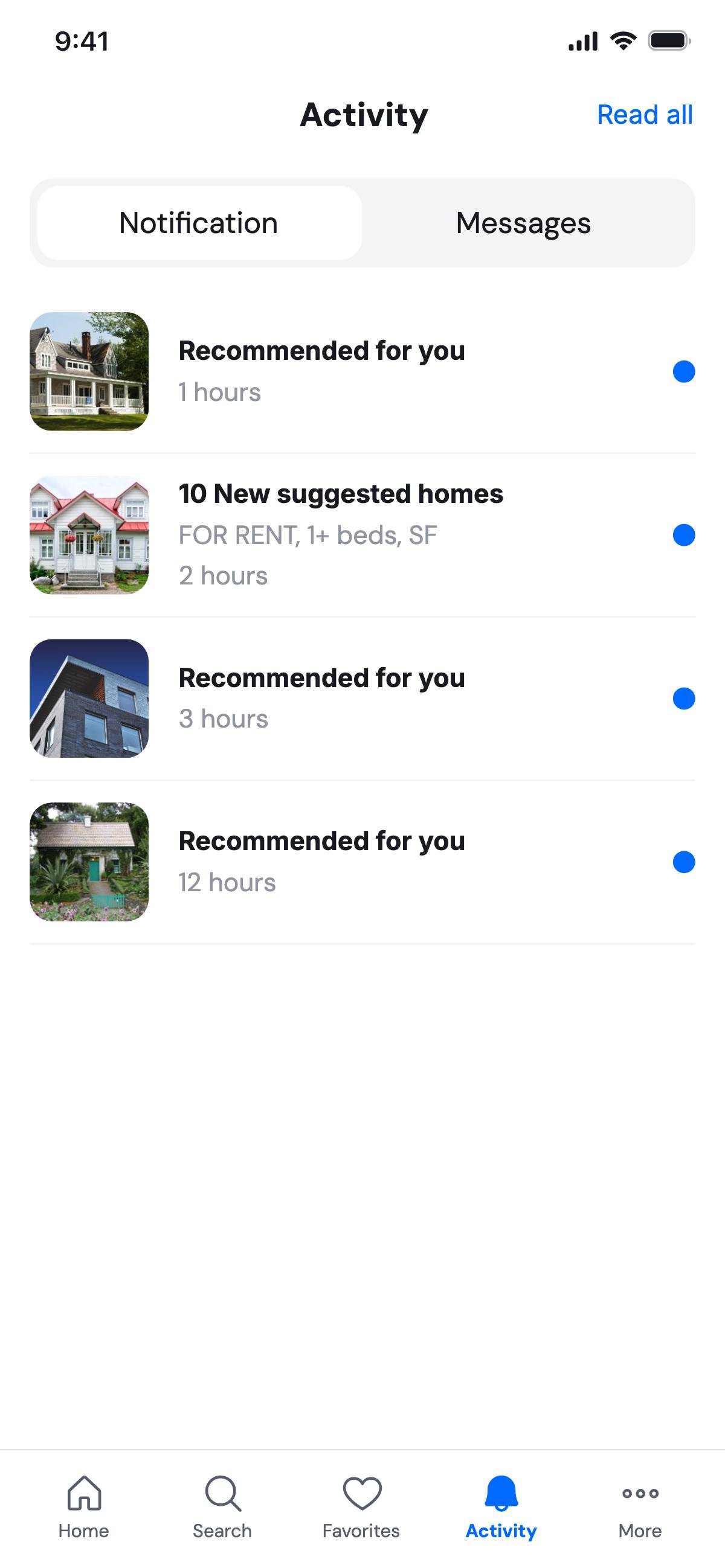 Activity - Home Notifications