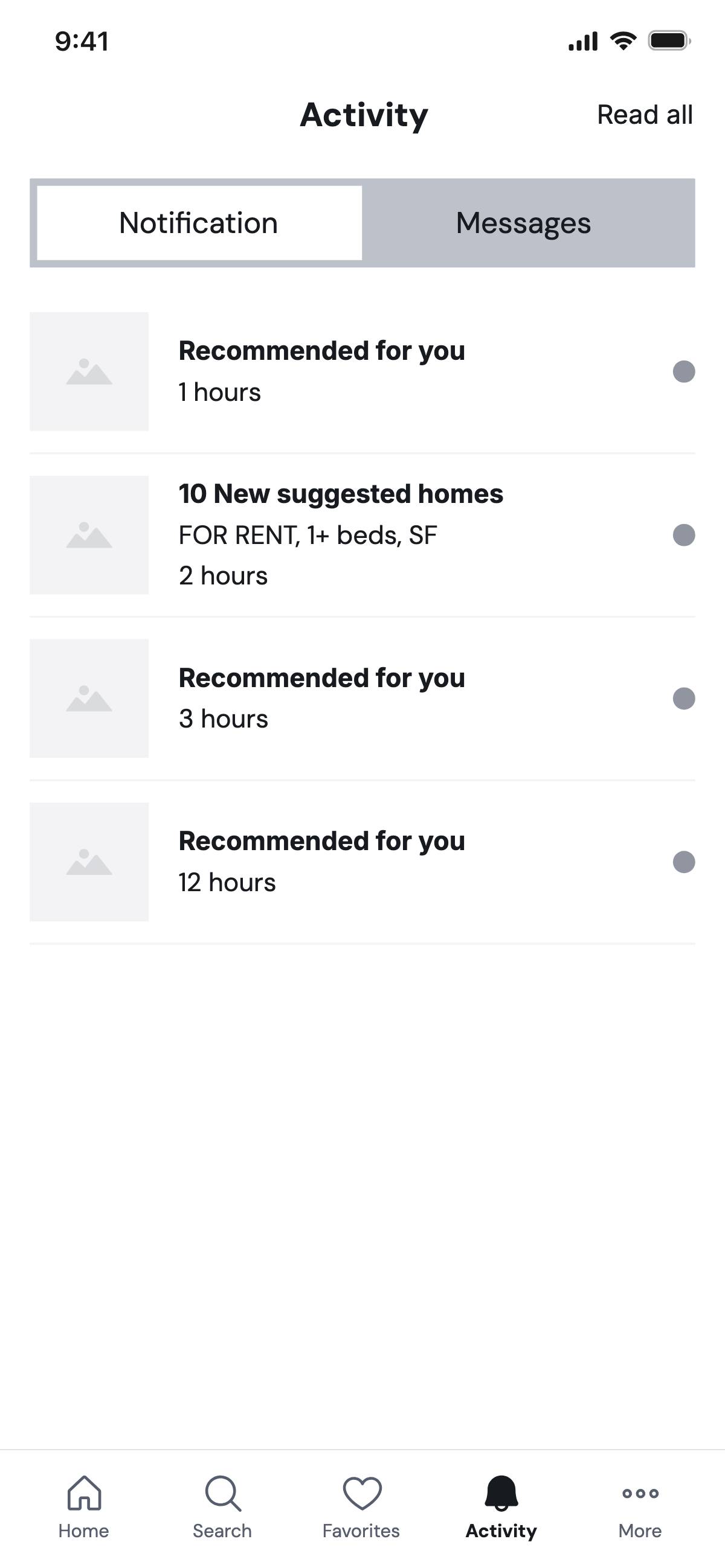 Activity - Home Notifications