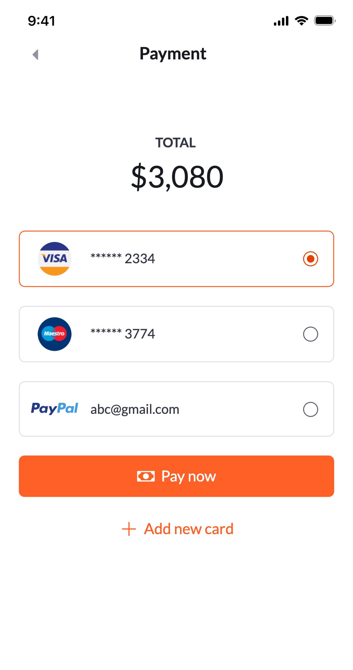 Checkout - Payment method