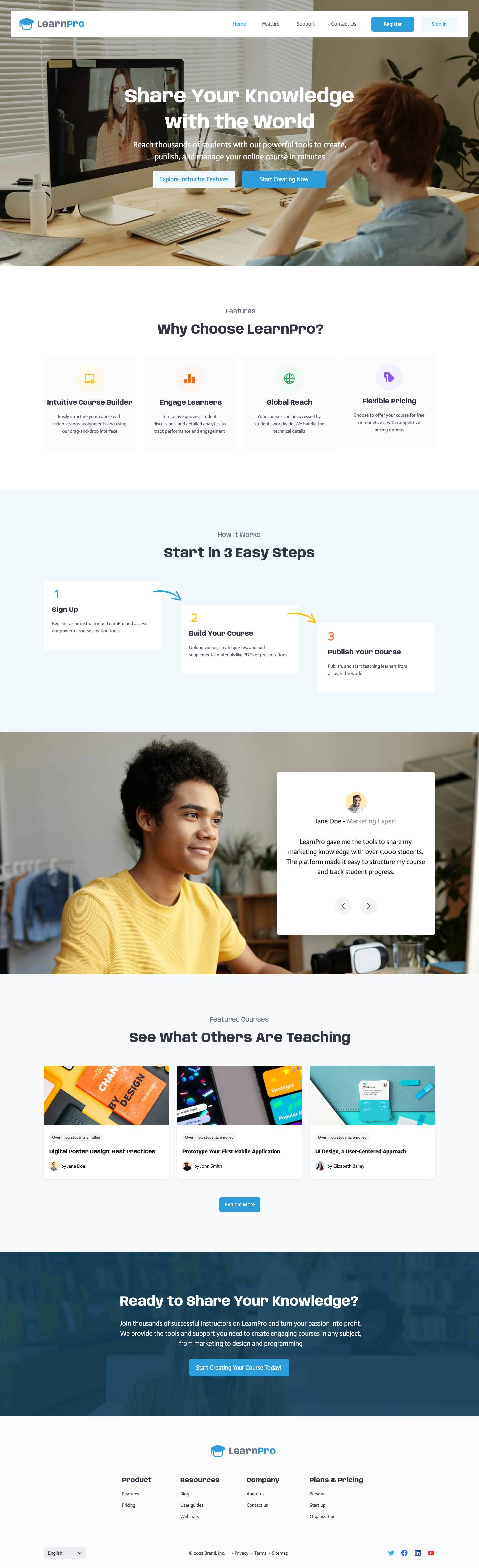 Landing page